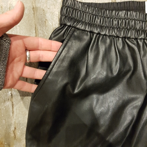 Aritzia Wilfred faux leather cropped pants - Picture 3 of 5